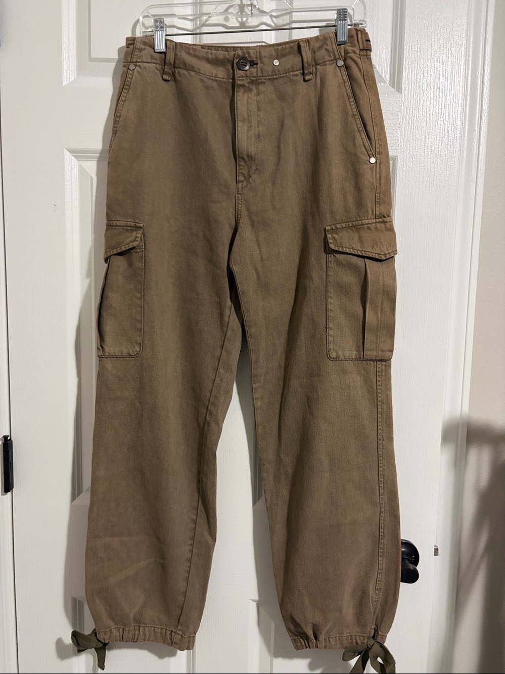 RAG & BONE High Rise Cargo Pants Women’s Size 28 Brown Cotton Tencel